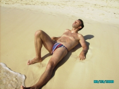 In the beach,before to fuck a mature slut bitch
