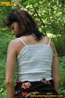 Teen amateur outdoor pissing