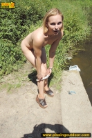 Summer pissing in the lake