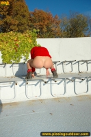 Pissing on the circus outdoor