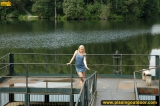 Park lake outdoor pissing