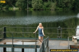 Park lake outdoor pissing