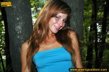 Outdoor pissing in the night of teen redhead girl