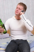 Two boys were drinking
