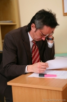 Teacher with a big