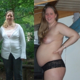 dressed undressed pregnant cumonbee