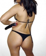 Indian lady using toy