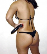 Indian lady using toy