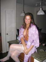 One boob out
