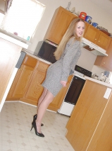 Lady shows off modern stockings