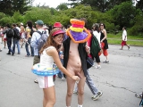 Women and cock in public (CFNM fun)
