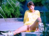 Karin spreads her legs in public