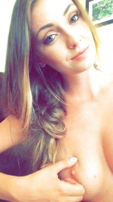 Blonde bimbo slut - takes naked selfies