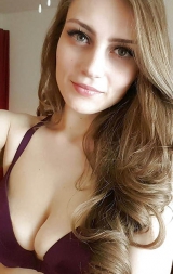 Naked strawberry blonde hipster - having fun taking selfies 