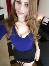 Naked strawberry blonde hipster - having fun taking selfies 