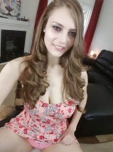 Naked strawberry blonde hipster - having fun taking selfies 