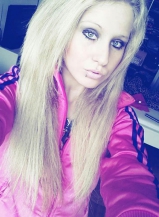 Skinny chav teen selfies - blonde slag naked pics