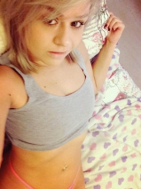 Busty teen chav selfies - nude selfshot blonde bimbo