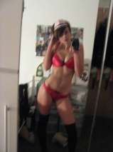 Chav teen likes to play dress up - hottie with a tight body