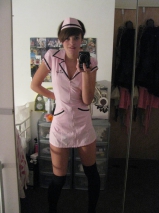 Chav teen likes to play dress up - hottie with a tight body