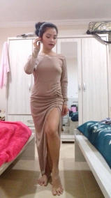 Sheraine Pornstar Wear Sexy Long Dress