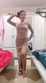 Sheraine Pornstar Wear Sexy Long Dress