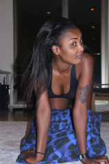 Pornstars Cane and Ana Loxx showing an interracial action