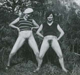 Pretty women. Hairy pussy. Retro. 3