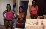 Sexy Amateur Ebony Dressed Undressed