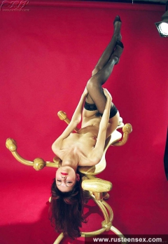 Teen slut on dildochair - N