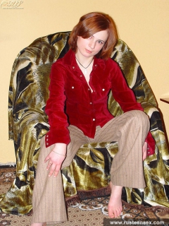 Young slut in armchair - N