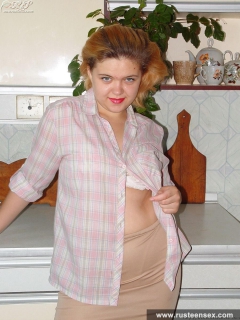 Plump girl undressing - N