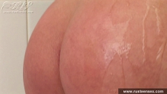Teen blonde masturbates taking shower - N