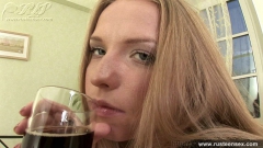 Russian teen blonde masturbates her pretty shaved pussy - N