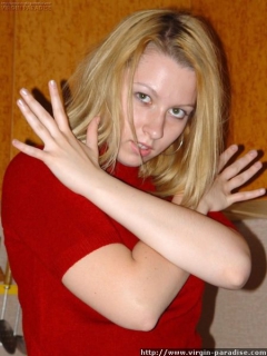 Virgin poses in lingerie - N