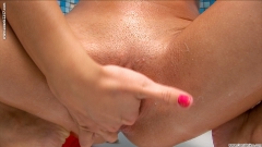 Busty blonde Amelie presses - N