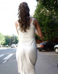 Hot Wives In sexy See Through Dress - N