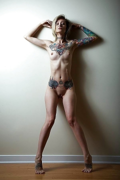 Hot tattooed girls and pierced nipples - N