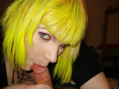 Chubby EMO sucking cock - N