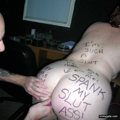 Slaves branded with humiliating texts - N