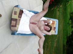 french slut wife danielle sunbathing - N
