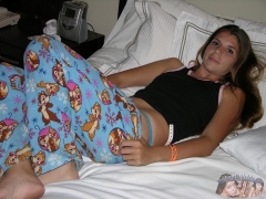 TEEN PAJAMA HAIRY PUSSY - N