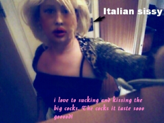 Ricchione travestito italiano voglioso di cazzo nel culo - N
