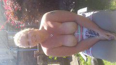 Cum on blonde tits - N