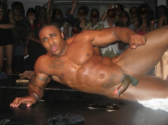 Horny Gogo Boys & Naked Strippers on Stage with Huge Boners - N