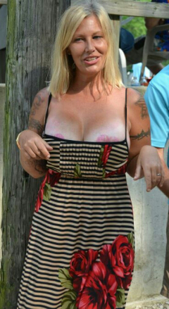 Mature ladies braless cleavage pokies - N