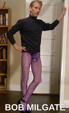 ROBERT RICHARD MILGATE PURPLE PANTYHOSE AND HEELS - N