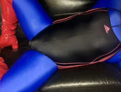 Pink and Black Adidas Swimsuit Outfit - N