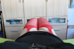 red open tights - N