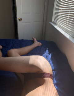 Young teen boy showing off in his thong - N